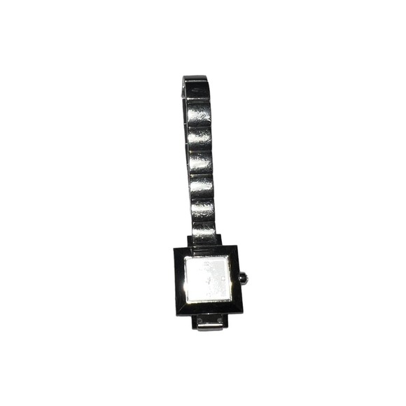 Coach Silver Tone Petite Square Link Watch 0821 New Battery - Picture 1 of 6